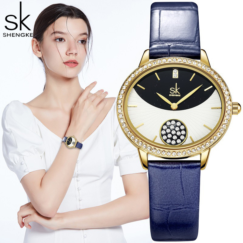 SK relógios femininos de alta qualidade relógio de quartzo de moda relógio de pulso de concha relógio de pulso