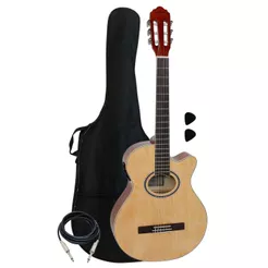 Kit Violão Giannini Nylon GNF-1D CEQ Mini Jumbo Eletroacústico