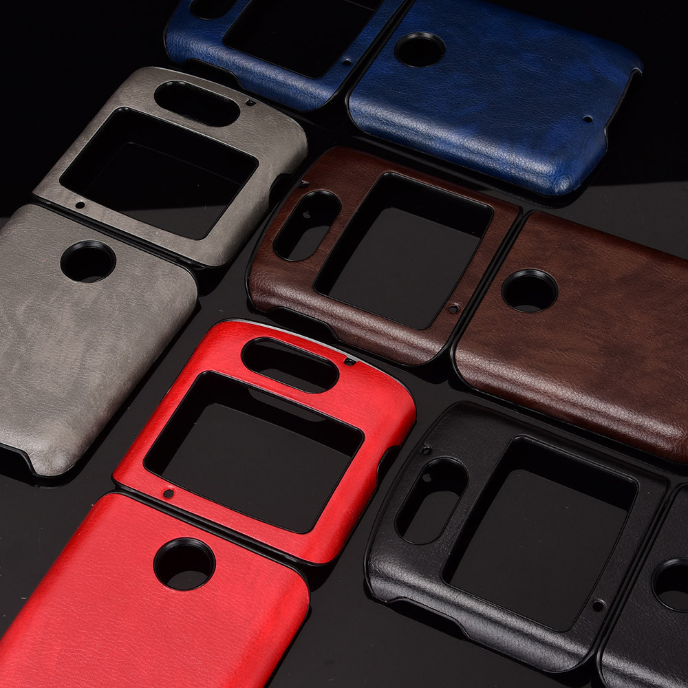 Adequado para motorola motorola Razr 5G caso de telefone lichia couro grão capa 