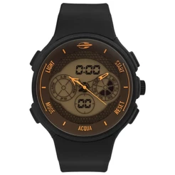 Relógio Masculino Mormaii Action Anadigi Preto Laranja Analógico Digital Original MO160829AE8L