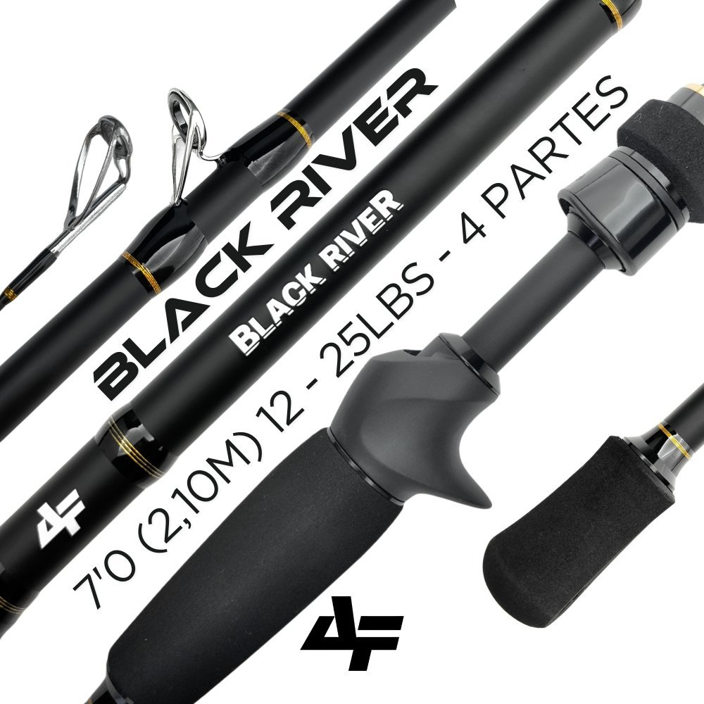 Vara Albatroz Black River | 7'0'' (2,10m) 12-25Lbs - Carretilha (4 Partes)
