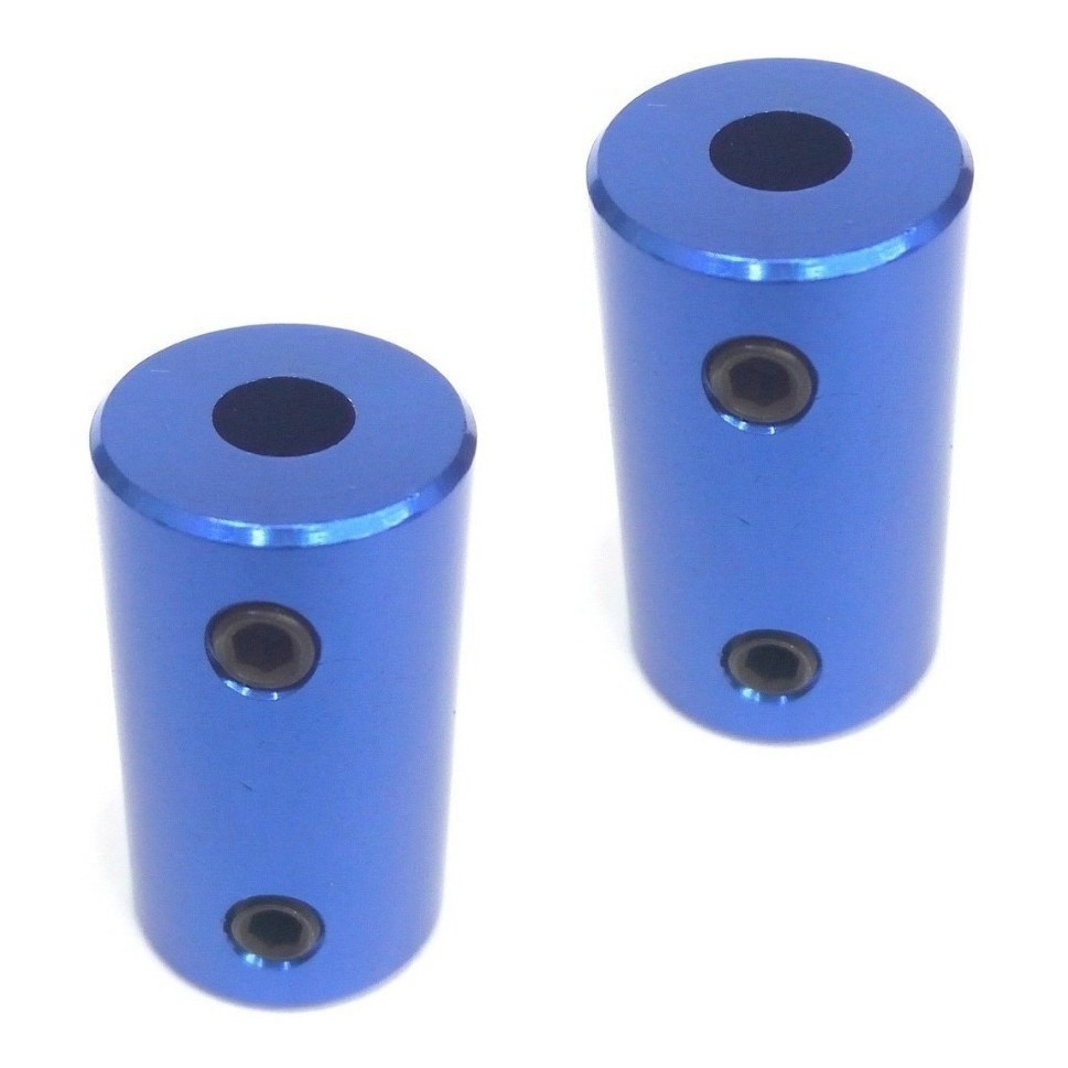 KIT Com 2 Acoplamento Rigido 14mm x 25mm Furos a ESCOLHER Acoplador 3D Em Aluminio Azul 5mm 6mm 8mm 6.35mm 4mm 3mm