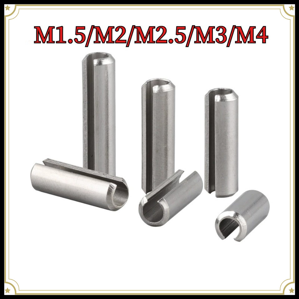 [XXX-WJ] Pino cilíndrico elástico de aço inoxidável 304 Pino de mola Pino oco M1.5/M2/M2.5/M3/M4
