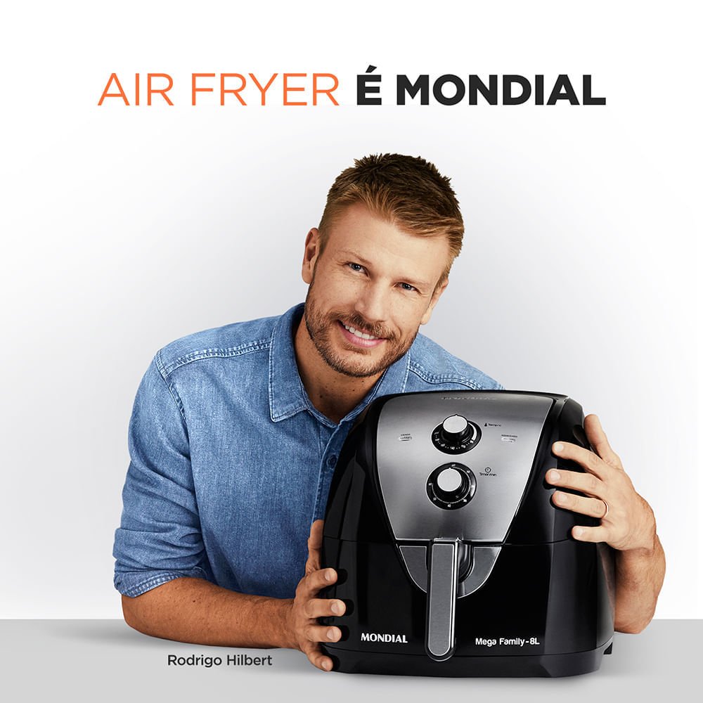 Detalhes do Fritadeira Elétrica Air Fryer Mondial AFN-80-BI 8L Preta - 220V