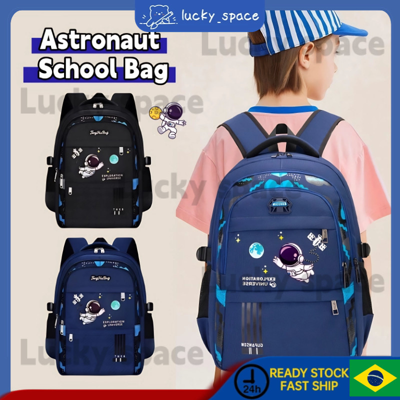 Mochila Escolar Infantil Bolsa Menino De Astronauta Para Crianças Mochila Impermeável De Grande Capacidade Estudantes