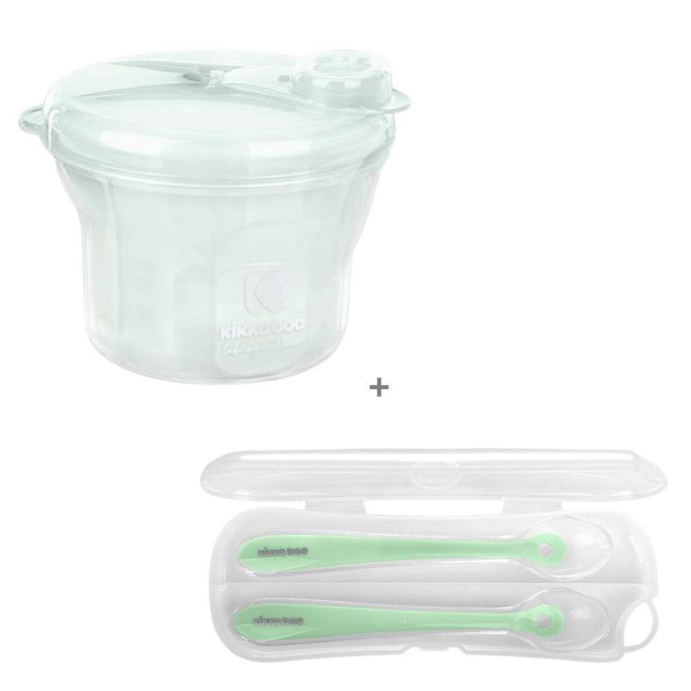 Kit Porta Leite em Pó 2 em 1 + 2 Colheres de Silicone com estojo em Oferta na Shopee