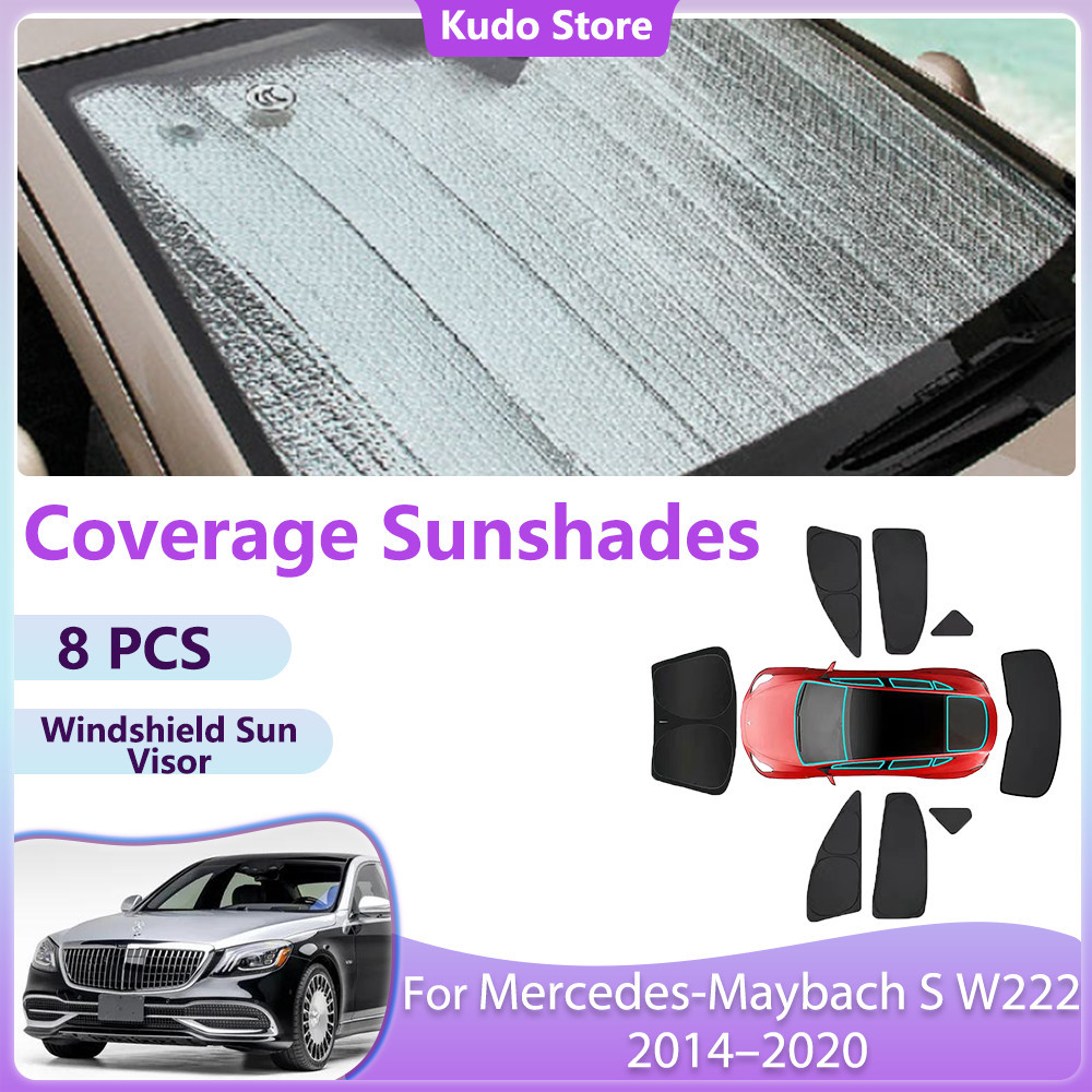 Cobertura Completa Guarda-Sóis Sombra Para Mercedes-Maybach S W222 2014 – 2020 Janelas Laterais Traseiras Pára-Brisa Do 