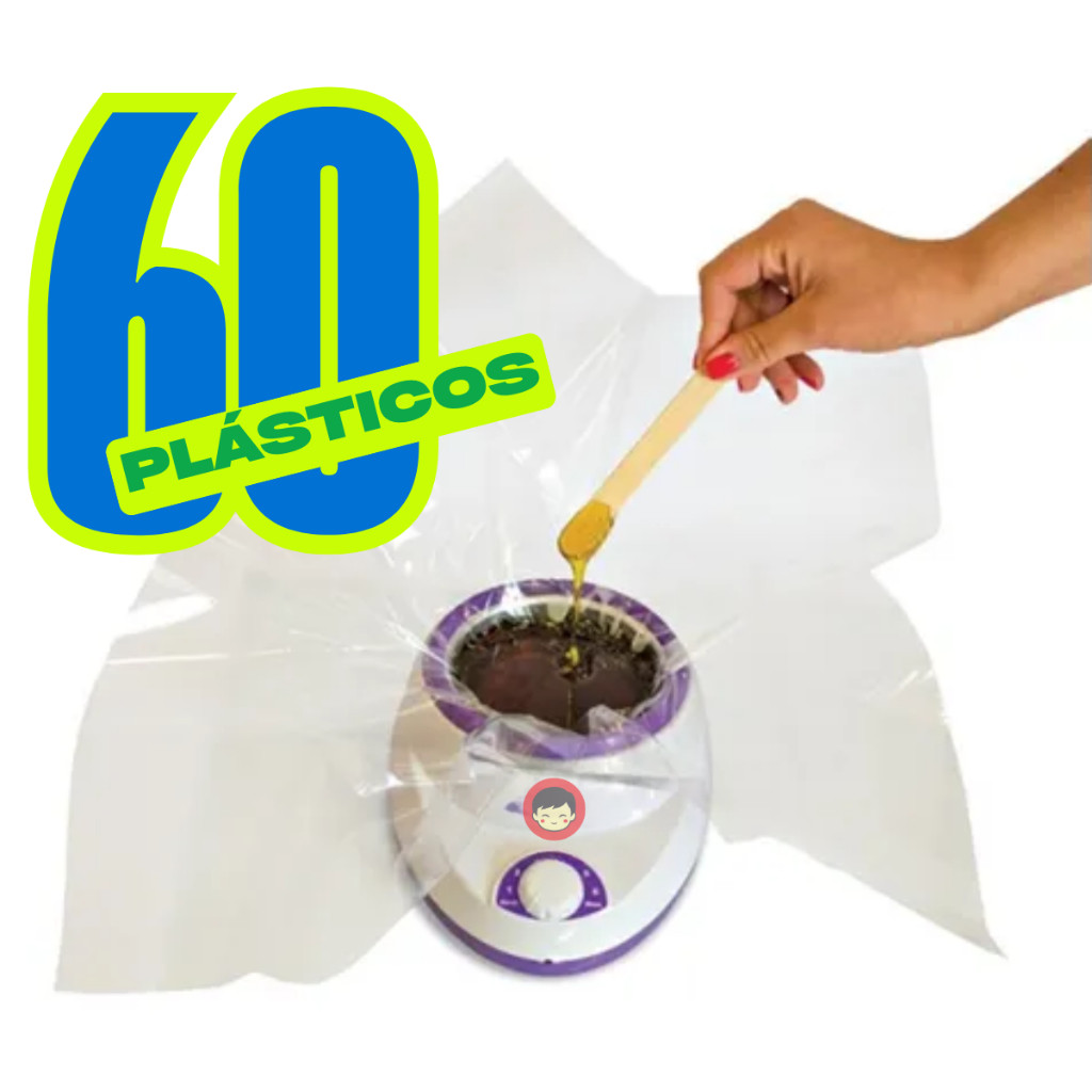 REFIL PLÁSTICO DESCARTÁVEL C/60 AQUECEDOR TERMOCERA PANELA DEPILAÇÃO CERA QUENTE  50x50CM