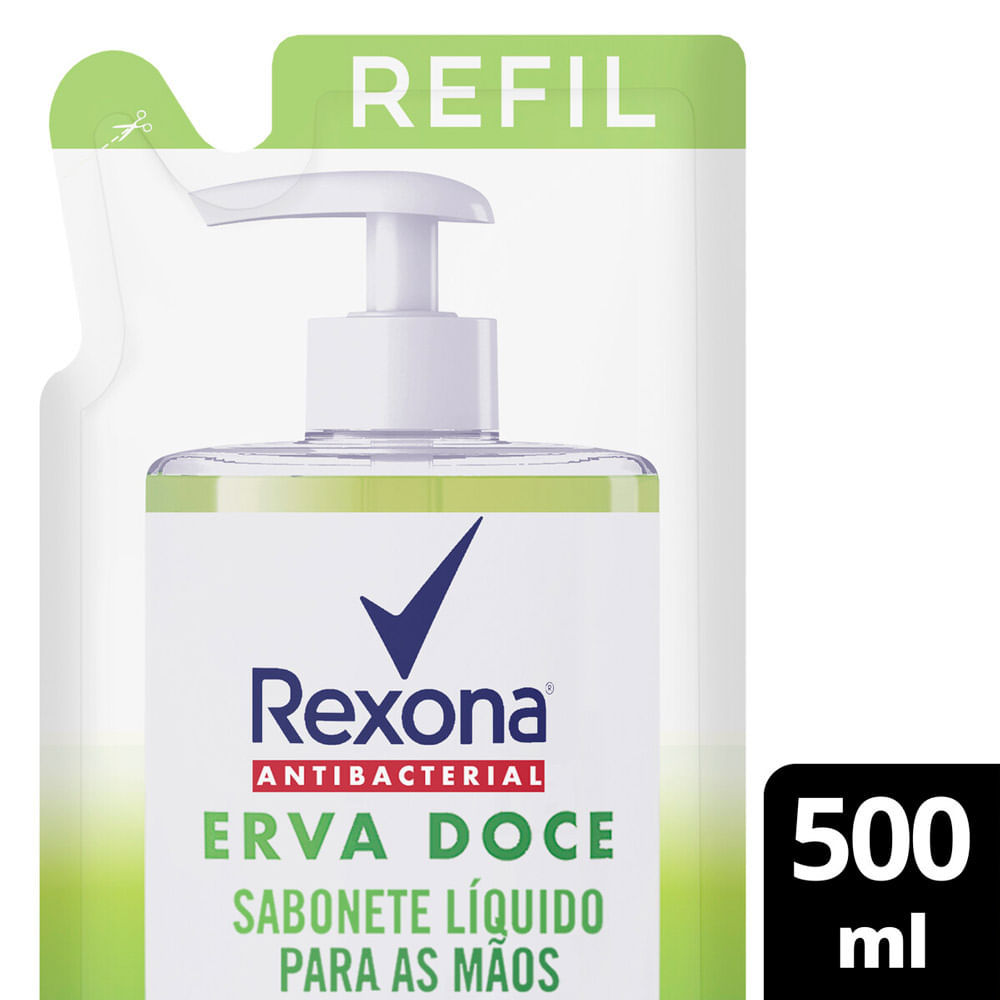 Detalhes do Sabonete Líquido para Mãos Rexona Erva Doce Refil com 500ml