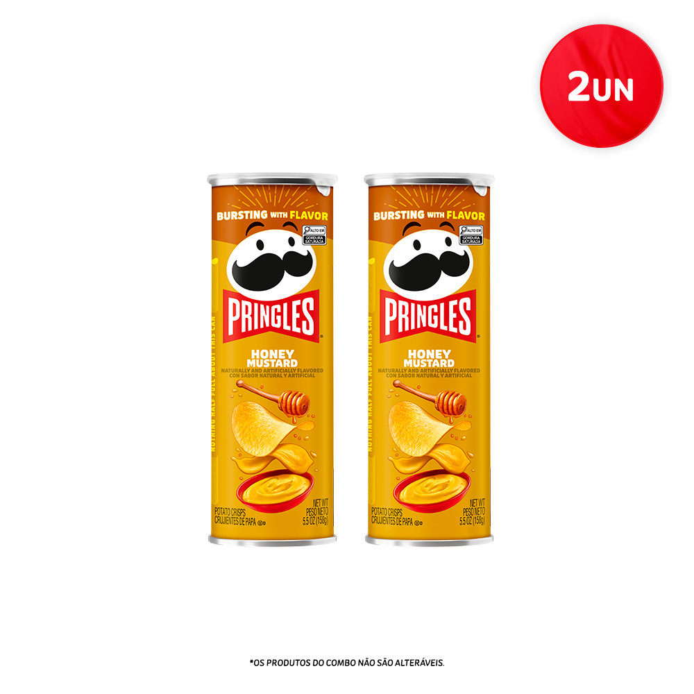 Combo Pringles Importada Honey Mustard Crisps 158g 2 unidades