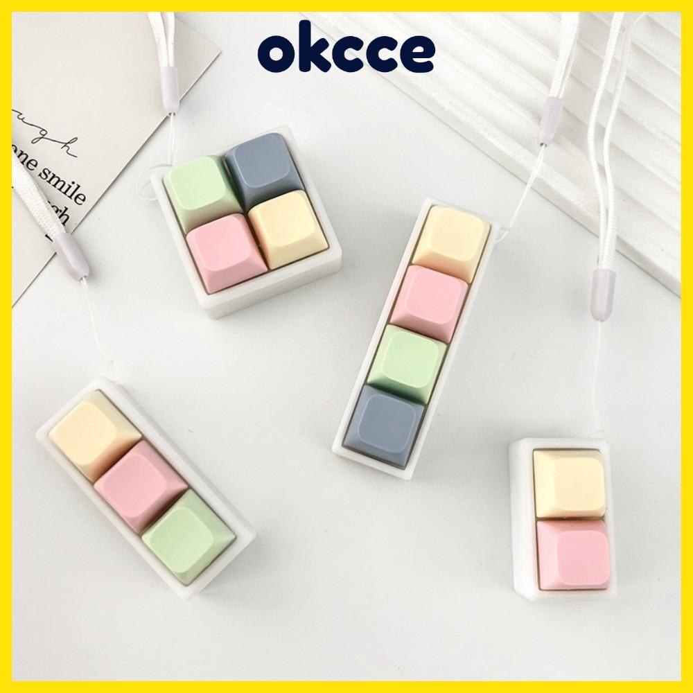 Teclado De Dedo OKCCE , Chaveiro De 2/3/4 Teclas Keycap Fidget , Gadget Passe O Tempo Botão Chave Brinquedo De Descompre em Oferta na Shopee