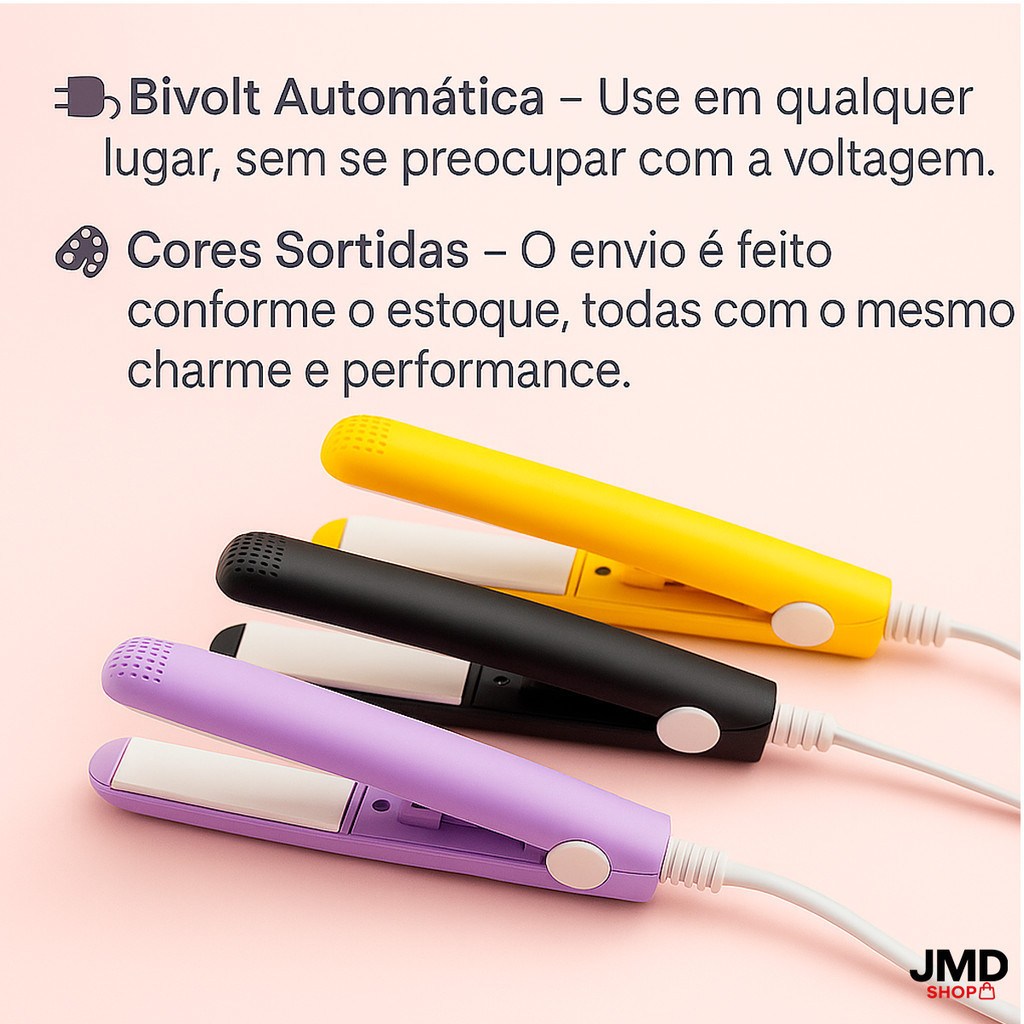 Chapinha Alisadora 160°c - Mini Prancha Portátil Bivolt