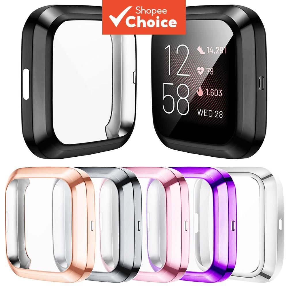 Capa TPU para Fitbit Versa 1/Versa Lite, capa à prova d'água macia para smartwatch, protetor de tela completo para