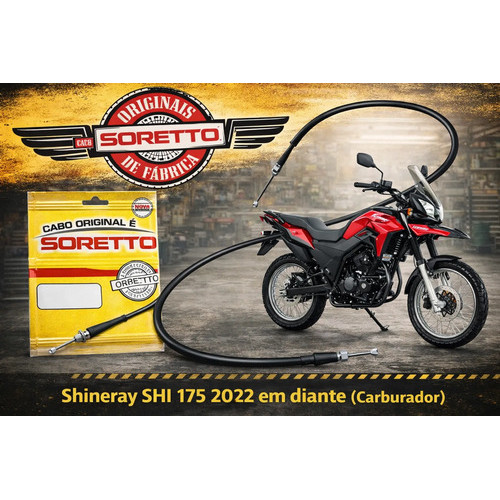 Cabo Acelerador Shineray Shi 175 Carburada Soretto Original