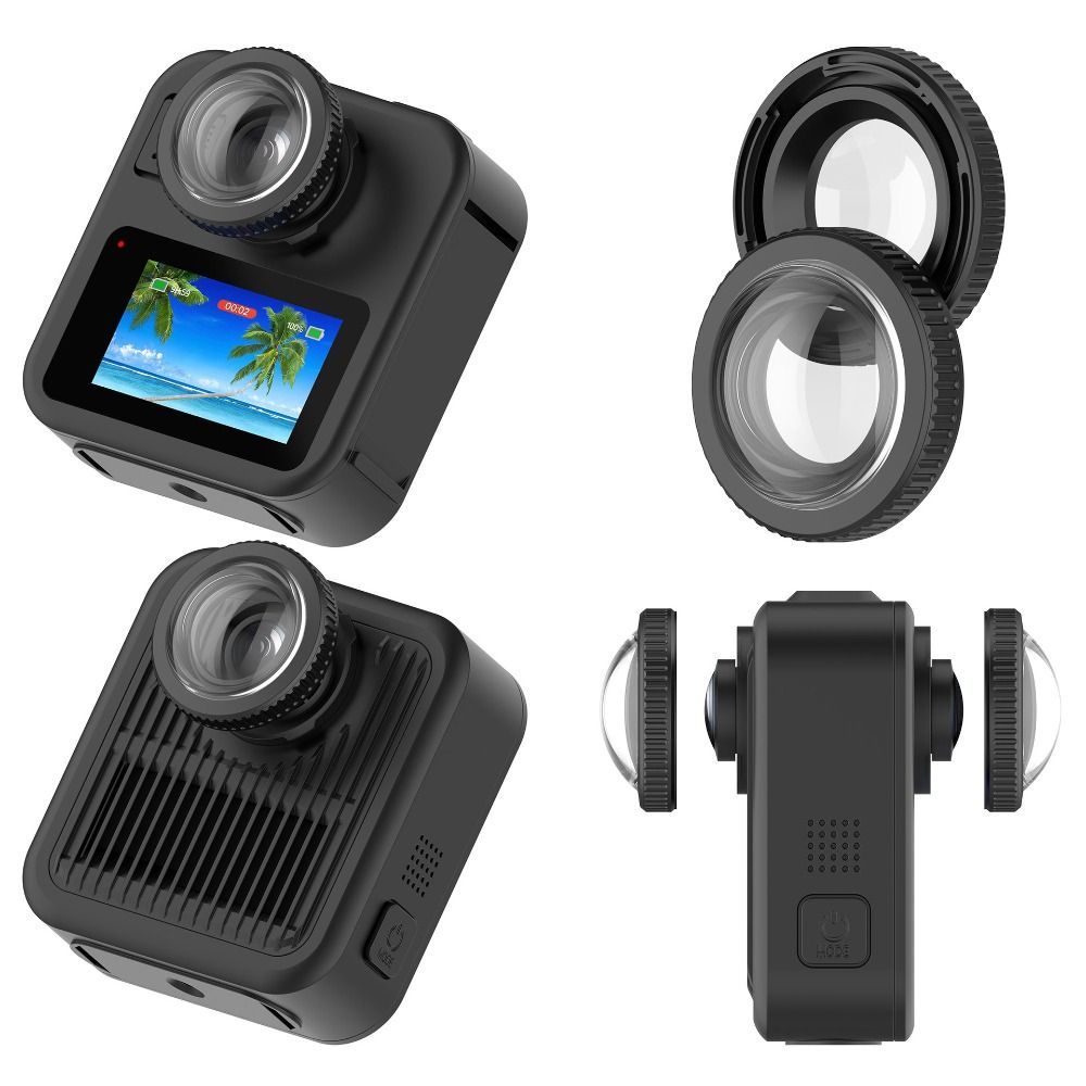 Novo Protetor De Lente De Vidro Óptico , Tampa Protetora Resistente A Arranhões HD , Capa GoPro Max 2 Acessórios Para Câ