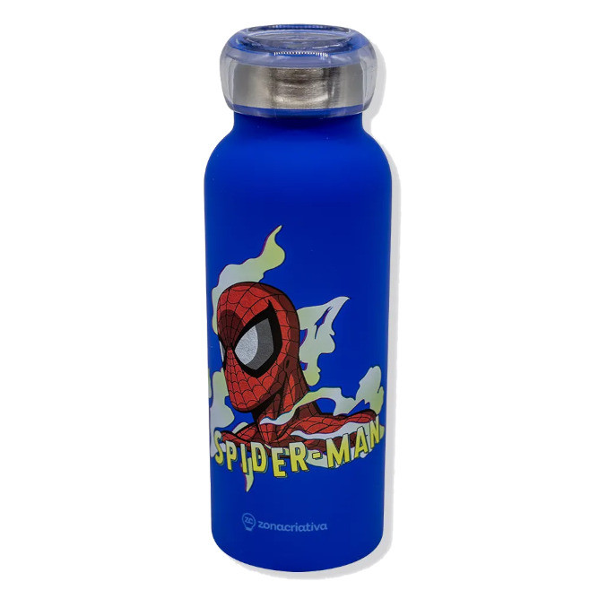 Garrafa Térmica Zonacriativa Bubble Marvel Spider Man Homem Aranha Azul 500ml - 10073209