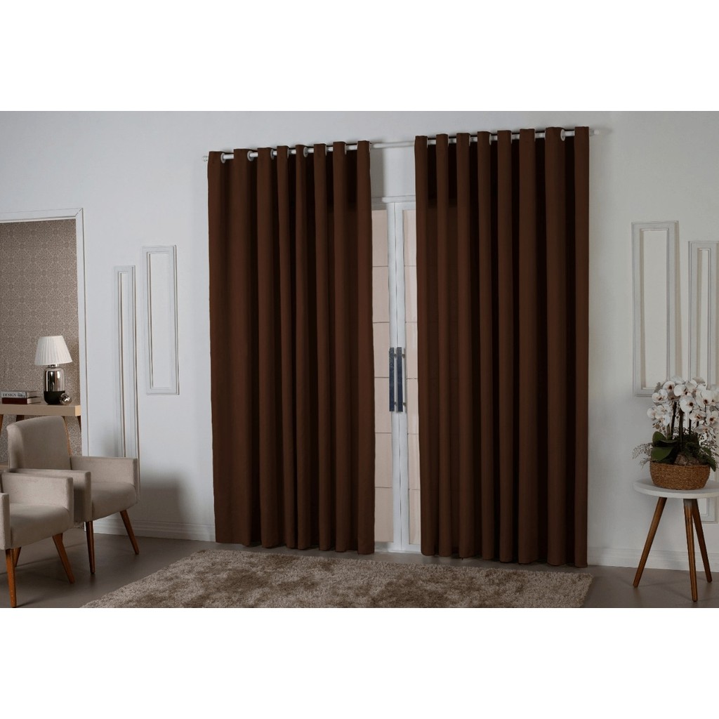 Cortina Elegance Oxford 3,00x2,50 com Ilhós Caimento Perfeito, Visual Sofisticado Lavavel
