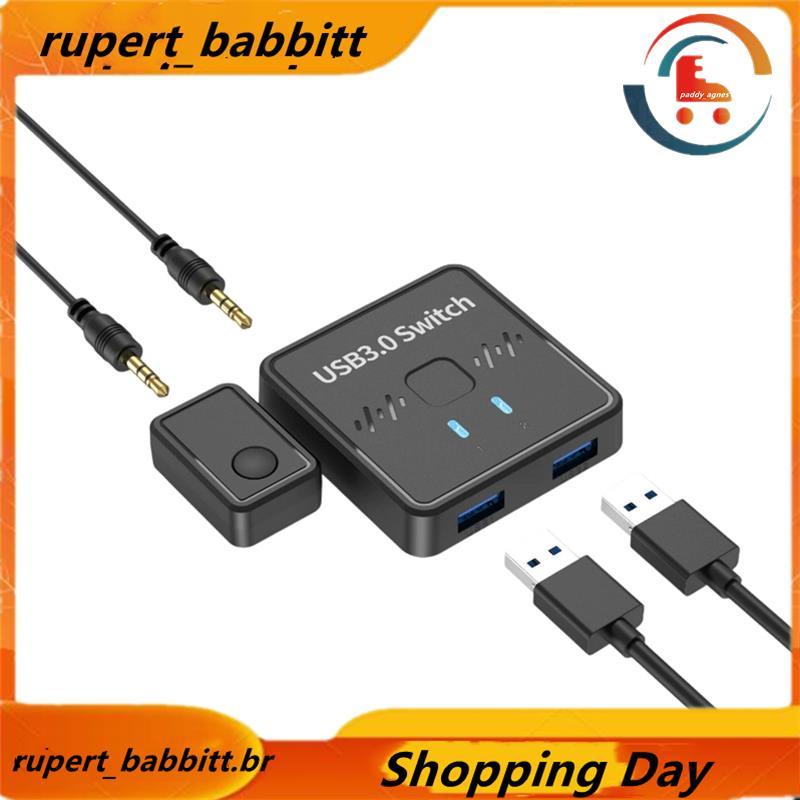 Novo Interruptor Compartilhador De Impressora USB 3.0 2 Em 1 Saída 2 Computadores Compartilhar 1 Mouse Teclado Disco Ríg