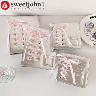 SWEETJOHN1 A5/A7 Capa Para Caderno , Fita De Seda Balletcore , Álbum De Fotos Com Folhas Soltas , Prata
