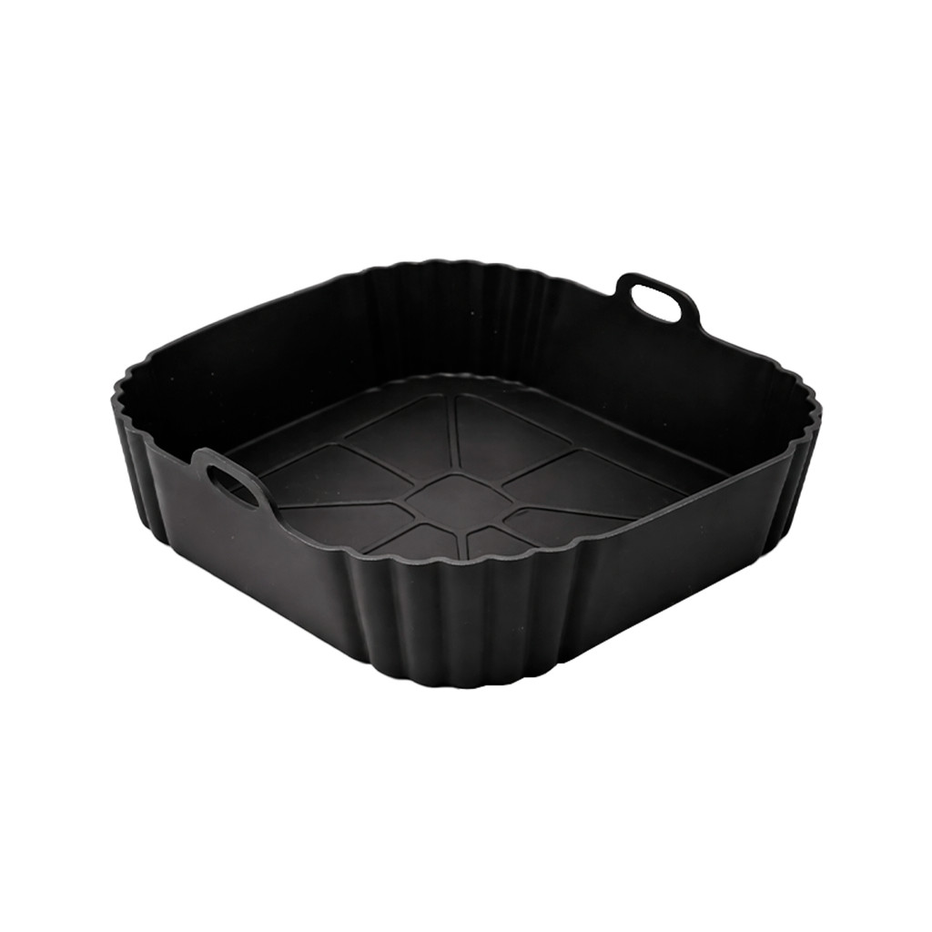 Forma Silicone Airfryer Quadrada Alça Fritadeira Elétrica Cozinha Assadeira Culinário utensílio Forno