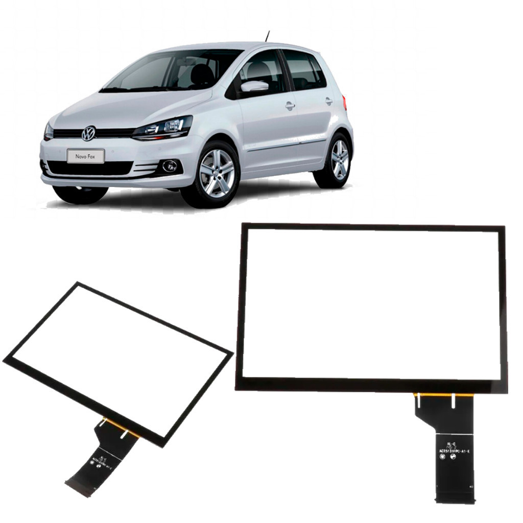 Tela Touch Screen Tatil Vidro Toque Multimidia Original Volkswagem MIB 1 MIB 2 STD fox I-Motion 2018 a 2022