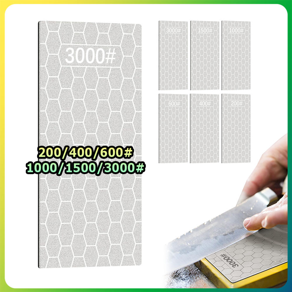 Tábua de afiar com diamante com base antiderrapante afiador de facas em forma de favo de mel 200/400/600/1000/1500/3000#
