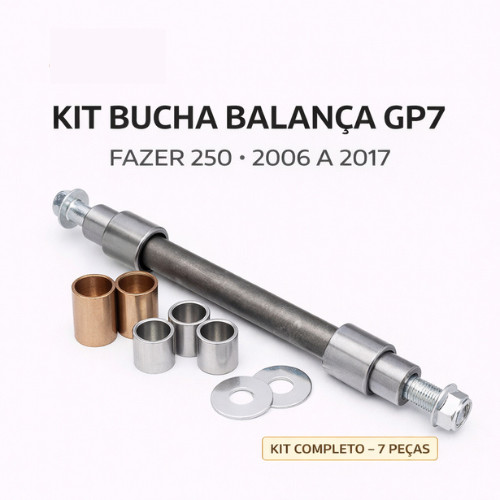 Kit Bucha Balança GP7 Fazer 250 2006 a 2017 Completo 7 Peças Reforçado