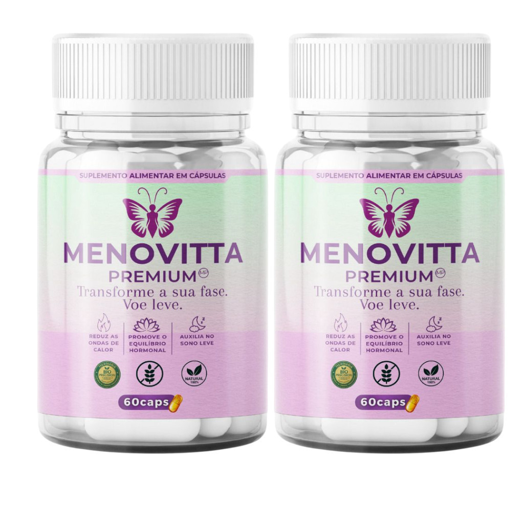 2 Menovitta Premium 60 cápsulas | Transforme sua fase - Voe leve! Mais saúde - Promo