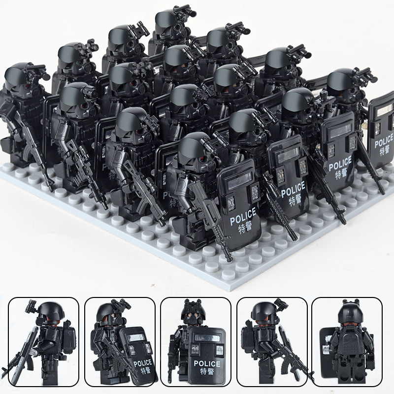 2026 novos produtos Lego blocos de construção militares forças especiais minifiguras soldados cidade SWAT minifiguras me