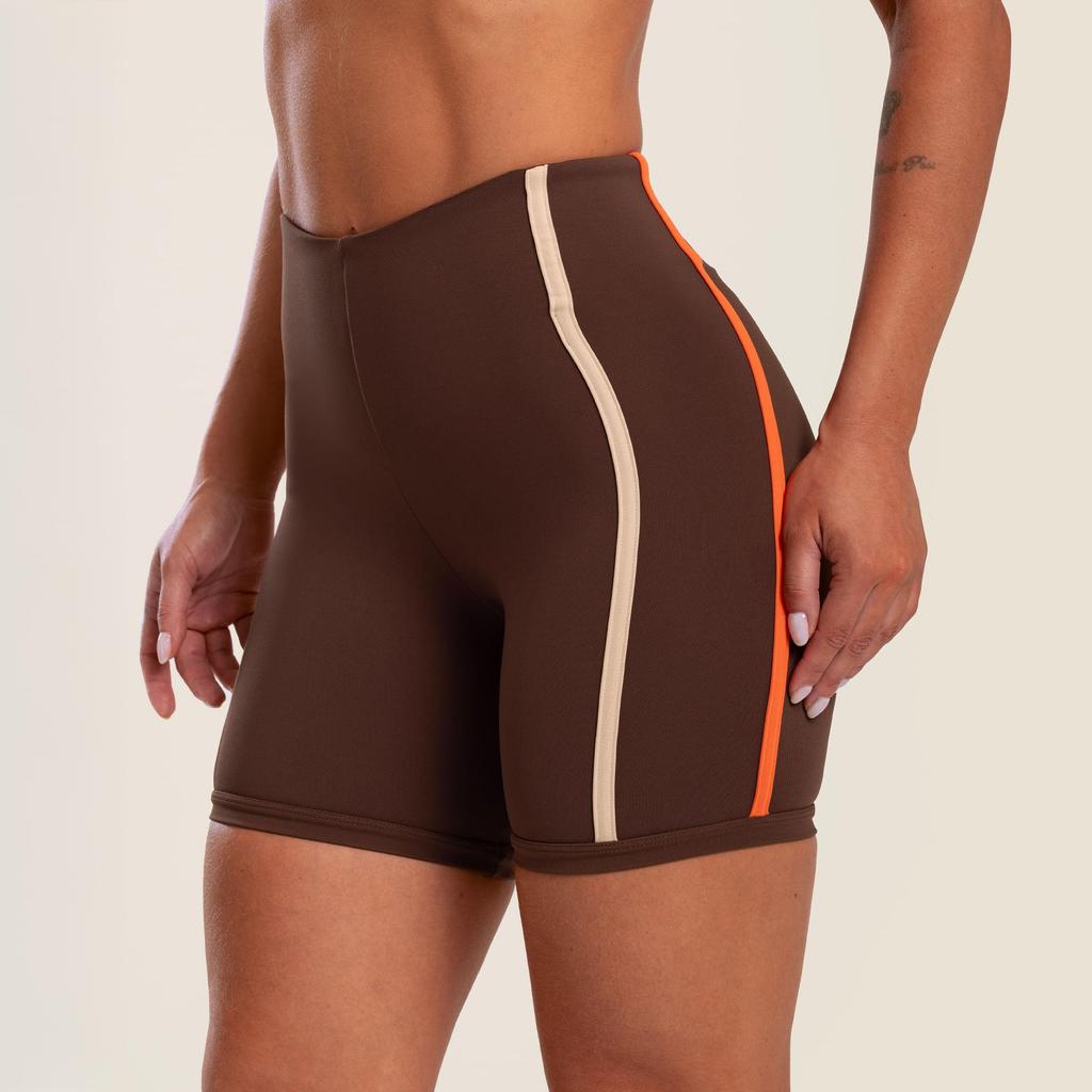 Short Affinity Marrom Chocolamore Poliamida · foto 2
