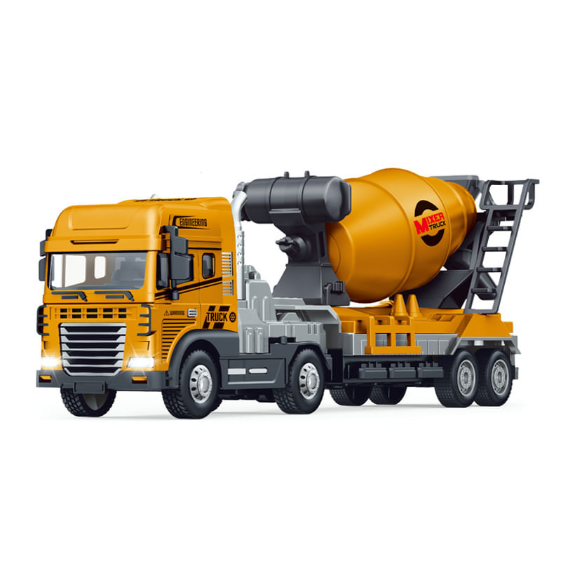 Veículo com Fricção - Caminhão com Betoneira - Engineering - Luz e Som - 1:24 - Yes Toys em Oferta na Shopee