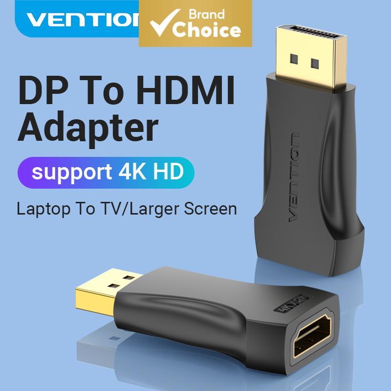 Adaptador Vention DP para HDMI 4K Banhado a Ouro Adaptador de Vídeo e Áudio DP Macho para HDMI Fêmea Banhado a Ouro