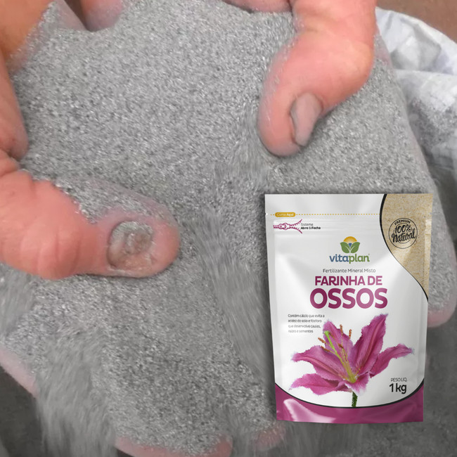 Fertilizante Orgânico Farinha De Osso Vitaplan 1Kg Pouch