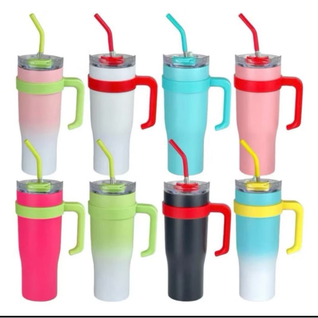 Copo Térmico 1200ml com Figurinha e canudo inox Dupla Camada Aço Inox Virginia Grande Bebida