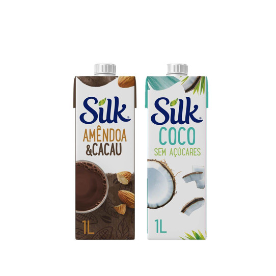 Kit Silk Amêndoa e Cacau 1L + Coco 1L