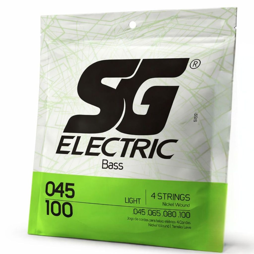 Encordoamento para Baixo 4 Cordas SG Strings Light .045