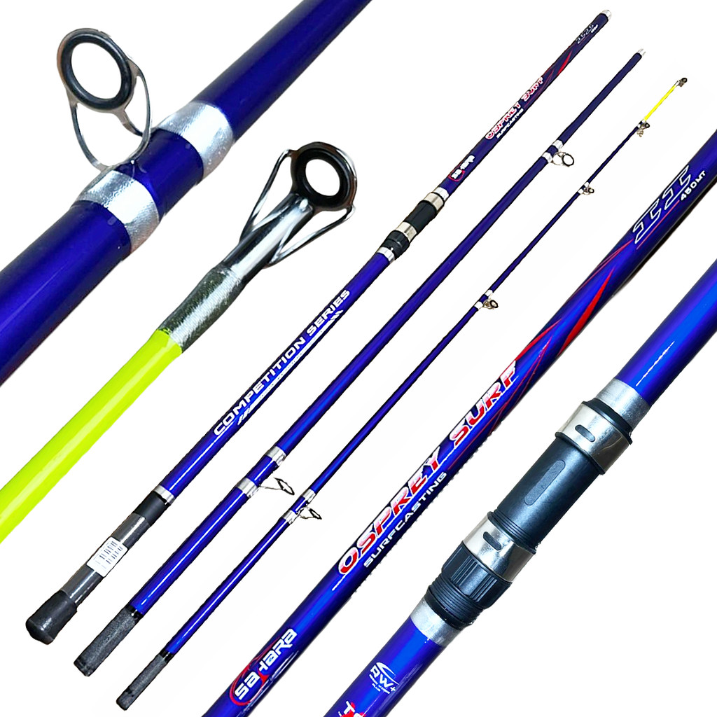 VARA DE PESCA PRAIA COSTAO MAR P/ MOLINETE SAHARA OSPREY SURF II - 4.2MTS - 30 -60LBS - 3 PARTES - PESCA PESADA