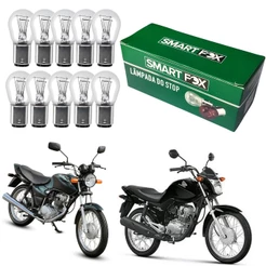 KIT 10 LÂMPADA DE FREIO STOP SMARTFOX 12V/5W (P21/5W) CG 125 150 YBR 125 FACTOR 125 FAZER 150 250