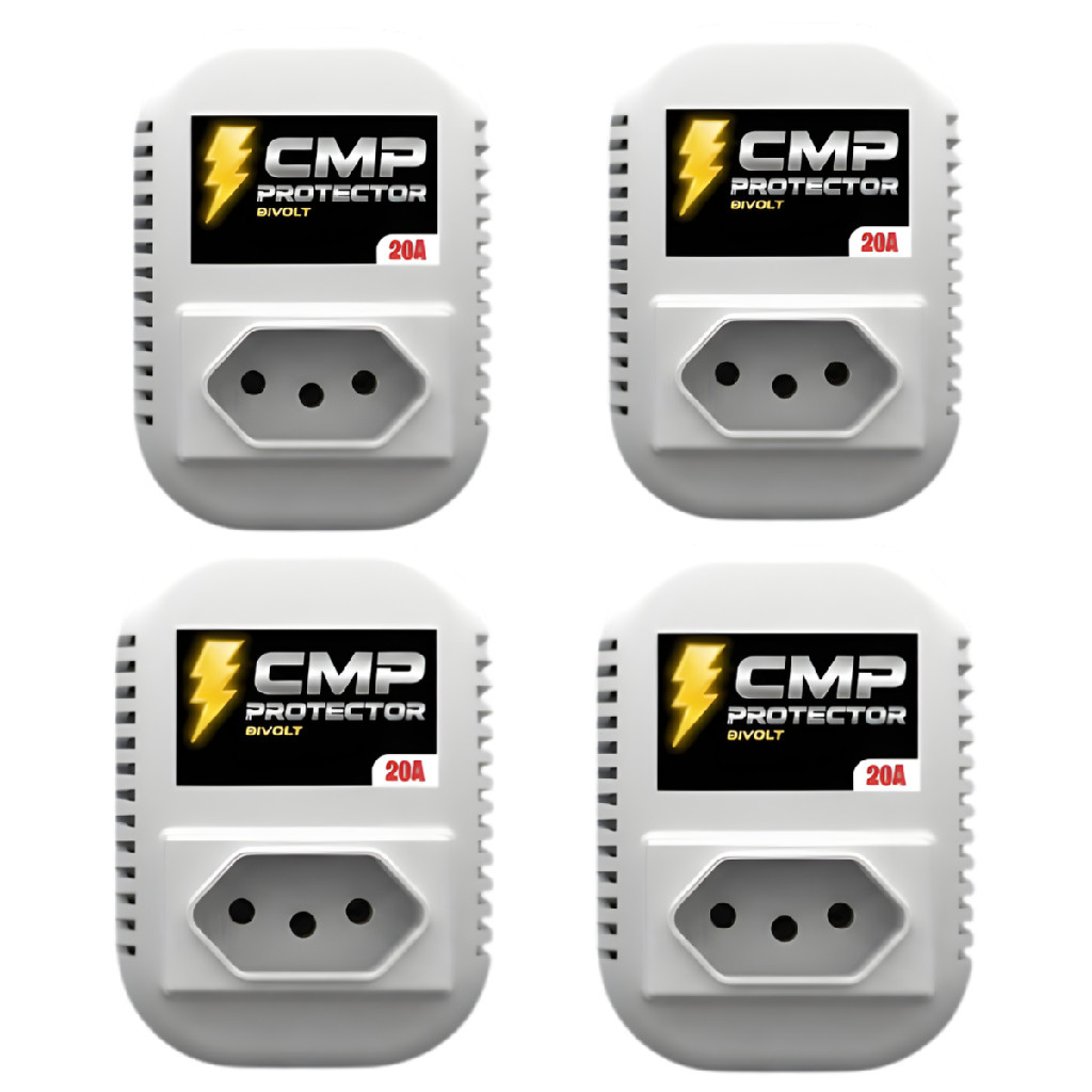 Kit com 4 Dispositivo De Proteção De Tomada Padrao 20a