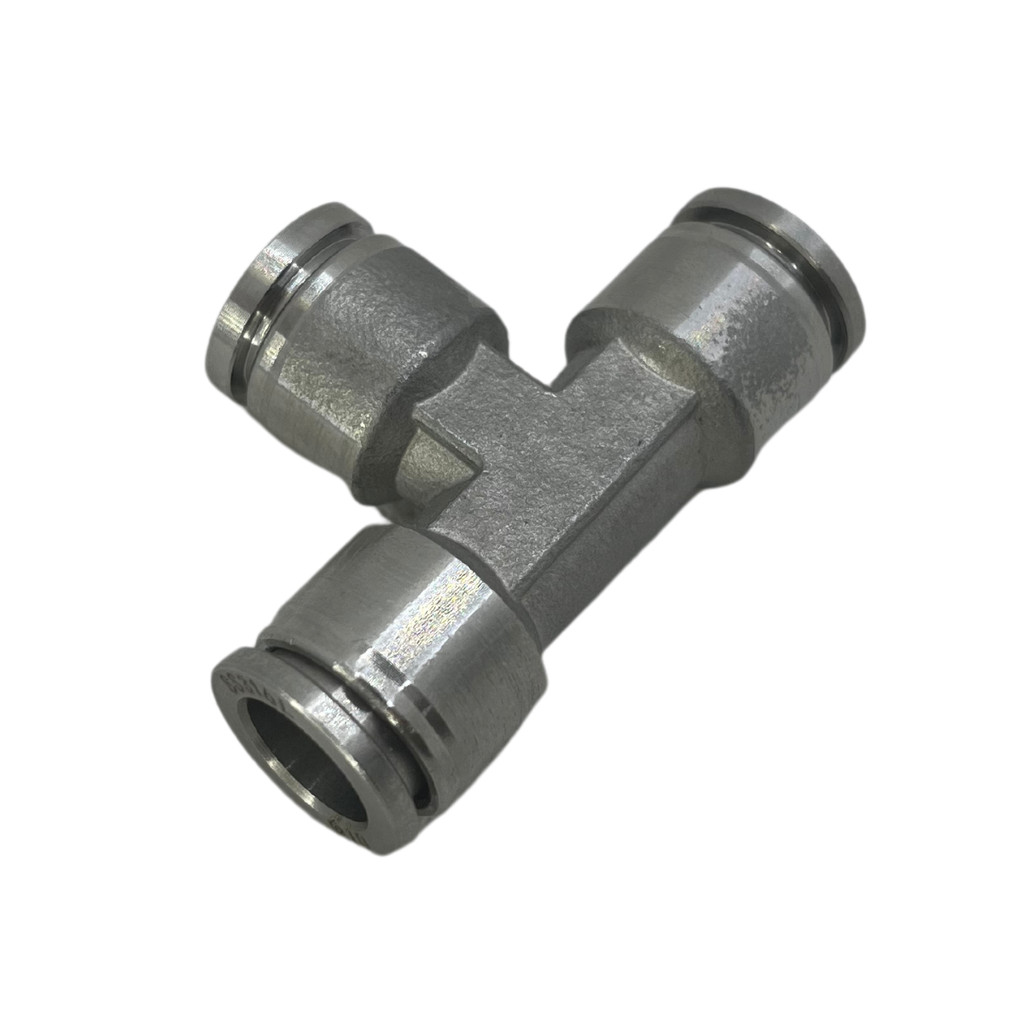 Conector Aço Inox Emenda Em Tee Tubo 10mm Engate Pneumático Ar União