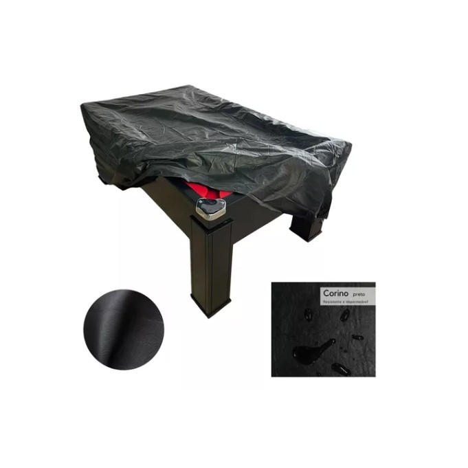 Capa Longa Para Mesa De Sinuca (Bilhar/Snooker) 2,30m X 1.30 Corino Premium Resistente