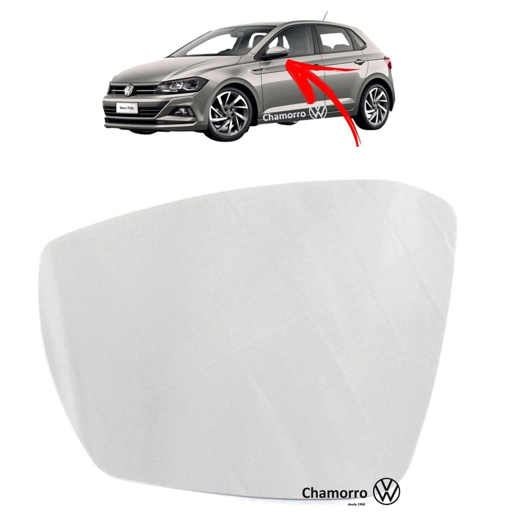 Espelho Vidro Lente Retrovisor Esquerdo Vw Polo Virtus T-Cross Nivus Original Volkswagen 2GP857521