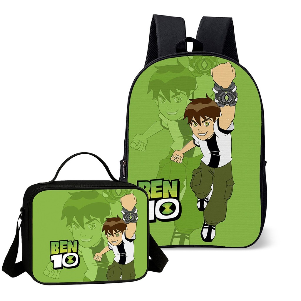 Mochila e Lancheira Termica Escolar Estampa Infantil Menino Verde 10 Aliens Ben  Kit ou Avulsa em Oferta na Shopee