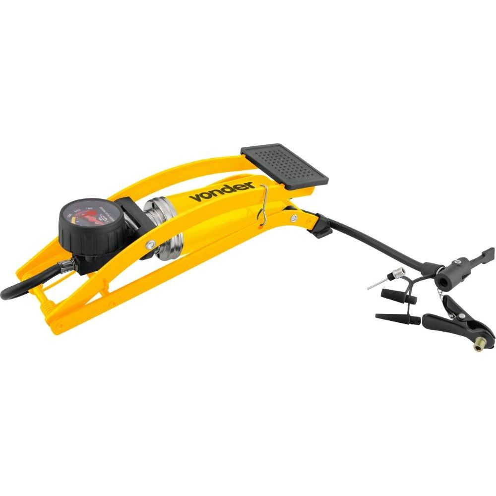 Bomba De Ar Para Encher Pneus Com Pedal Vonder em Oferta na Shopee