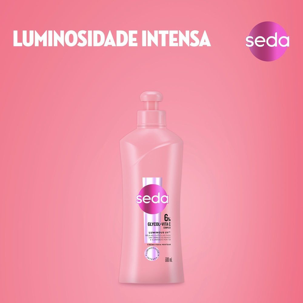 Detalhes do Creme Para Pentear Seda 6% Glycol e Vita C Complex Luminous Uv 300ml