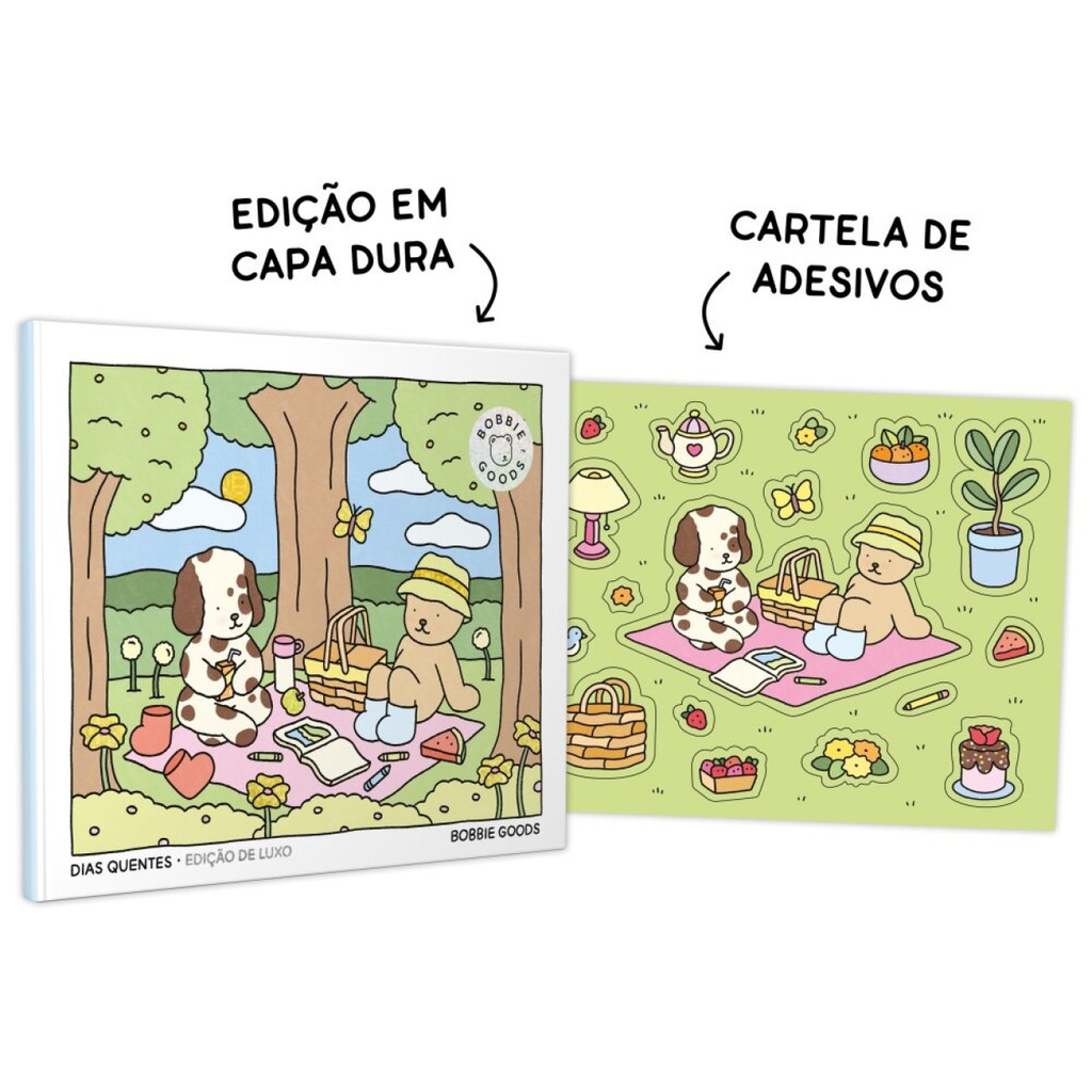 Dias quentes: Livro de colorir oficial Bobbie Goods   Edição em capa dura com cartela de adesivos