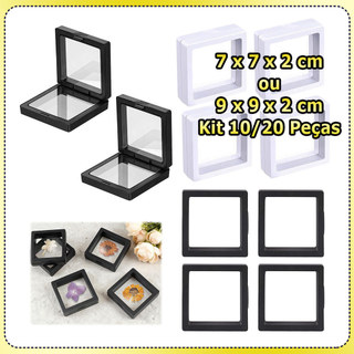 10/20 Pçs Caixa de exposição flutuante 3D,expositor,caixa de armazenamento em filme PE transparente 7x7cm 9x9cm