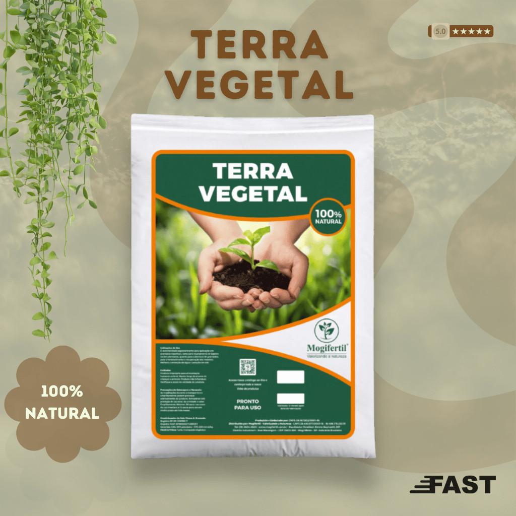 Terra Vegetal 2Kg Mogifertil Adubo Orgânico com Nutrientes para Plantas, Jardinagem, Vasos e Hortas em Oferta na Shopee
