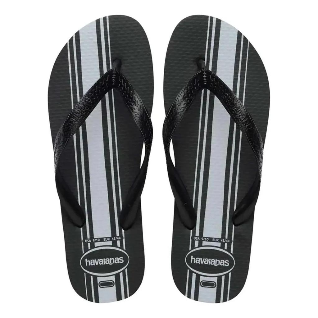 Chinelo Havaianas Color Essential Masculino - Preto e Branco em Oferta na Shopee