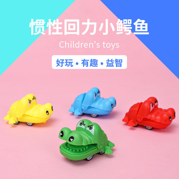 brinquedos de menino Crianças dos desenhos animados mordendo mãos crocodilo puxar para trás brinquedos cão mau Animal in